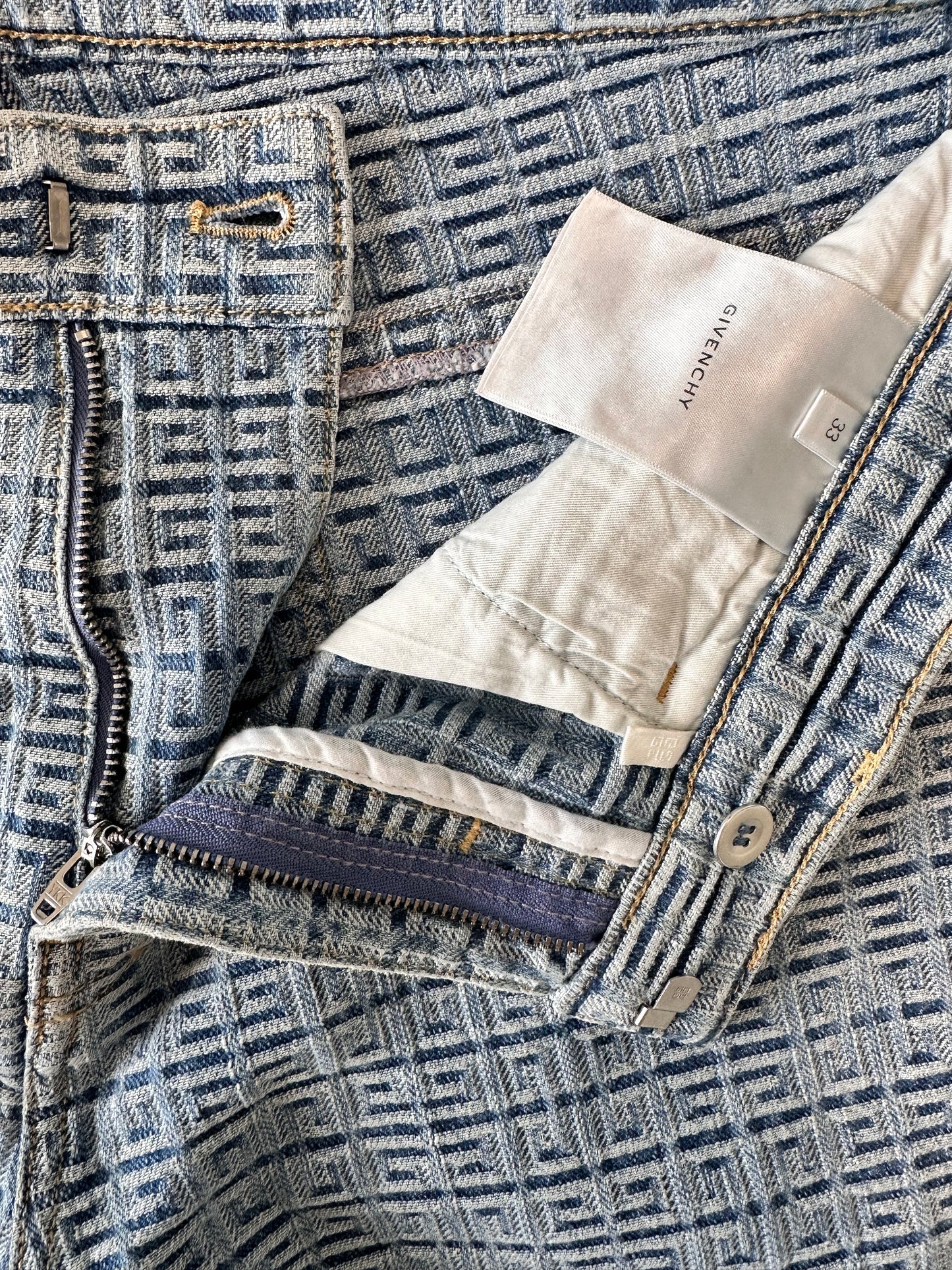 Givenchy 4G Logo Jacquard Denim Jeans