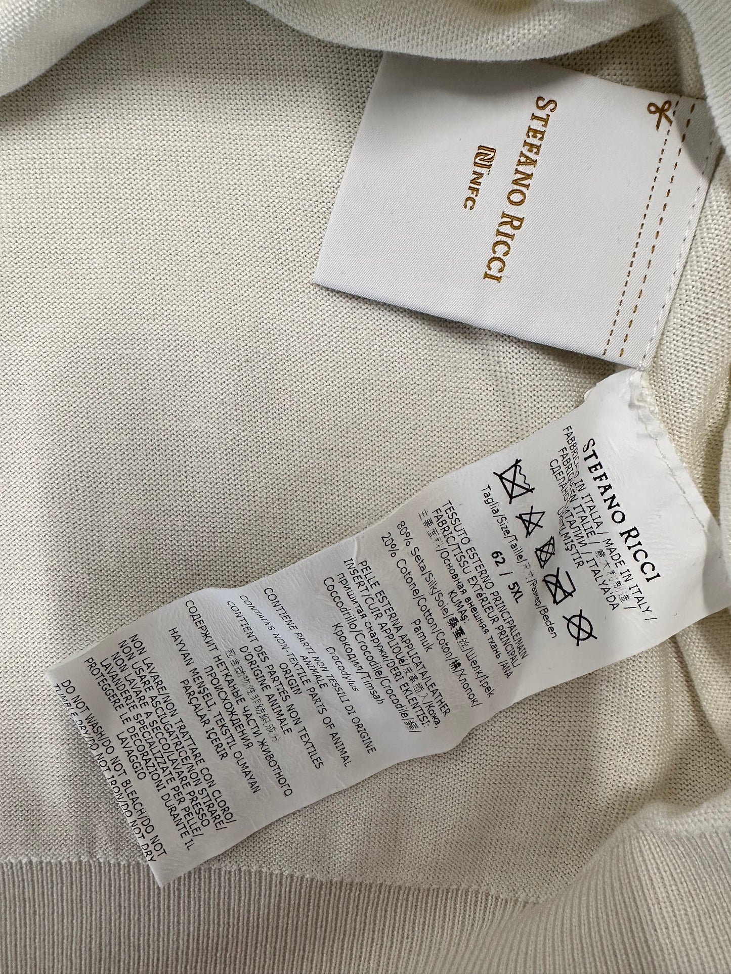 Stefano Ricci Leather Trim Logo Zip Polo
