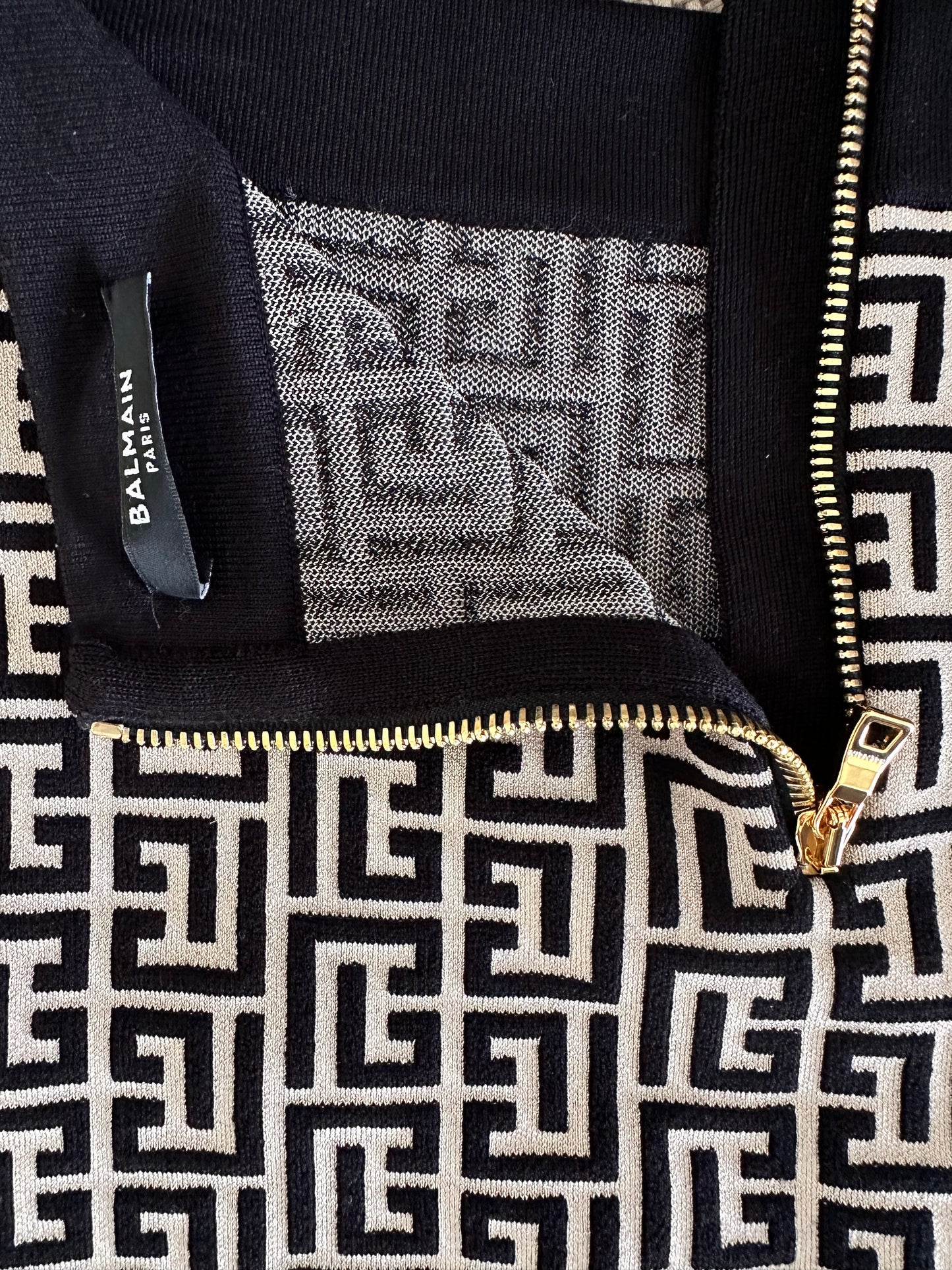 Balmain Monogrammed Knit Skirt