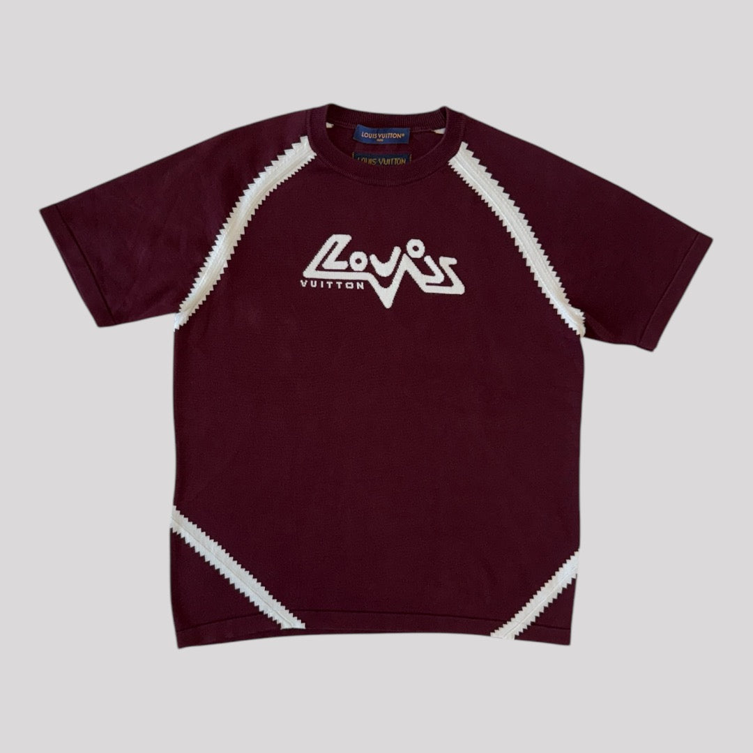 Louis Vuitton Short-Sleeved Cotton Intarsia Crewneck T-Shirt