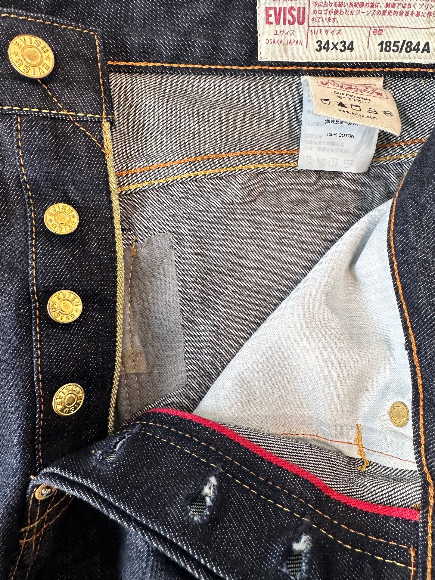 Evisu “Year of the Rat” Carrot-fit Selvedge Denim Jeans