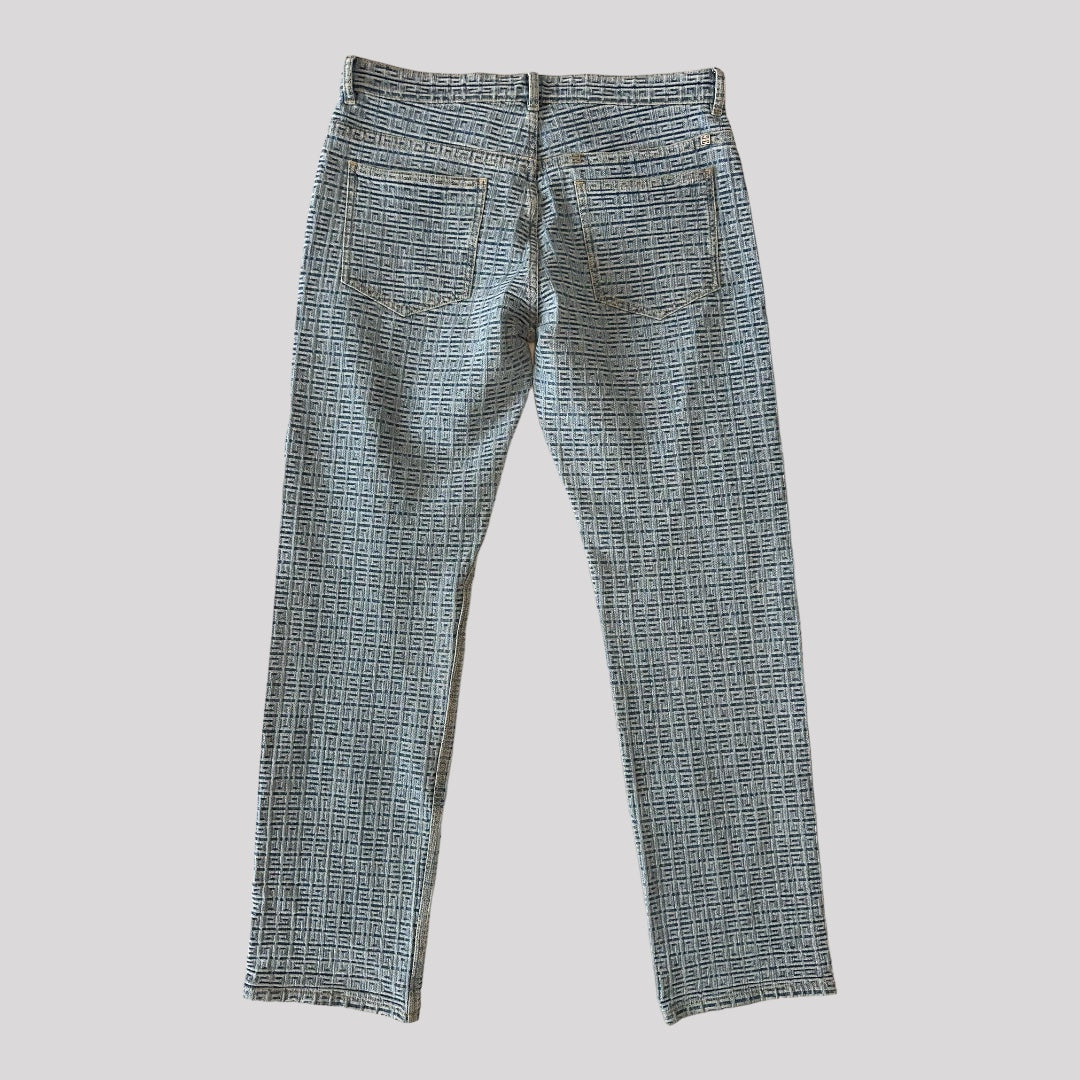 Givenchy 4G Logo Jacquard Denim Jeans