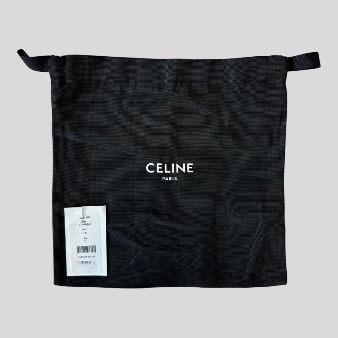 Celine Croque Hobo Triomphe Coated Canvas Medium