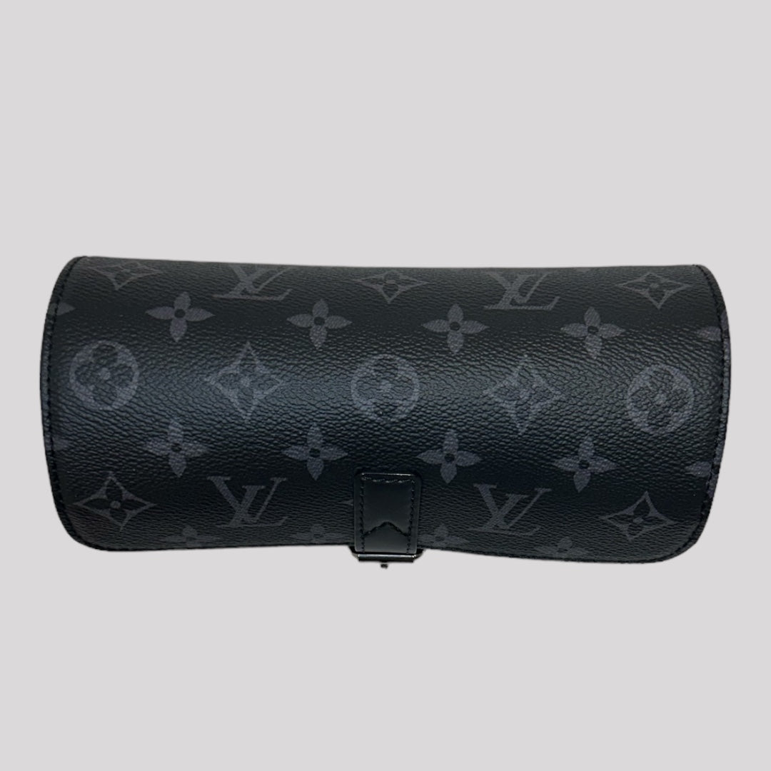 Louis Vuitton Monogram Eclipse Travel 3 Watch Case