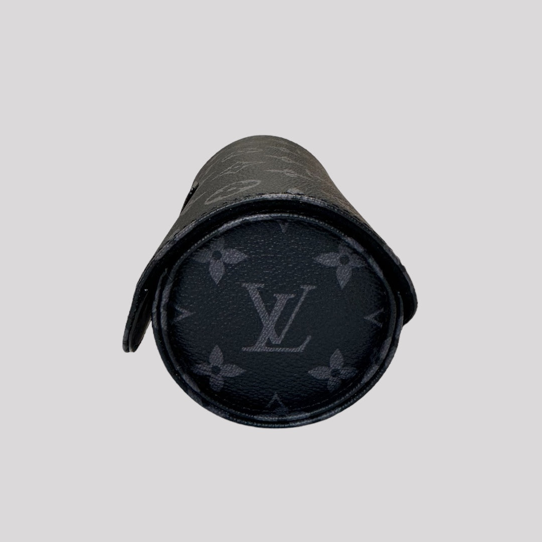 Louis Vuitton Monogram Eclipse Travel 3 Watch Case