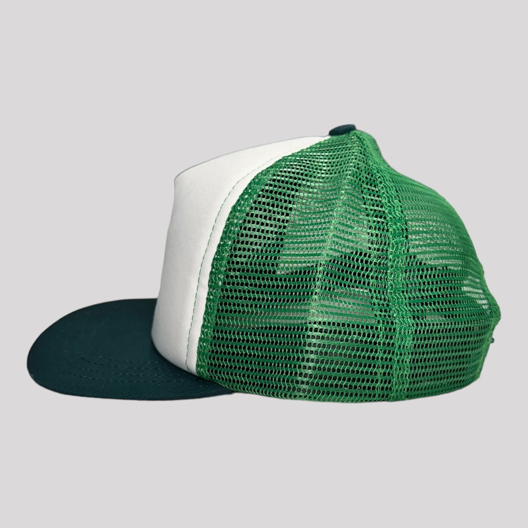 Rhude Green & White R Trucker Cap