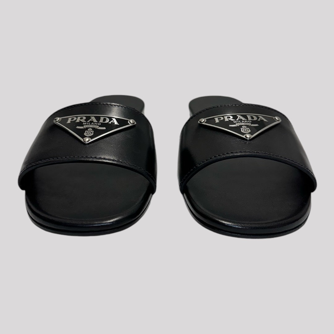 Prada Logo Plaque Slides