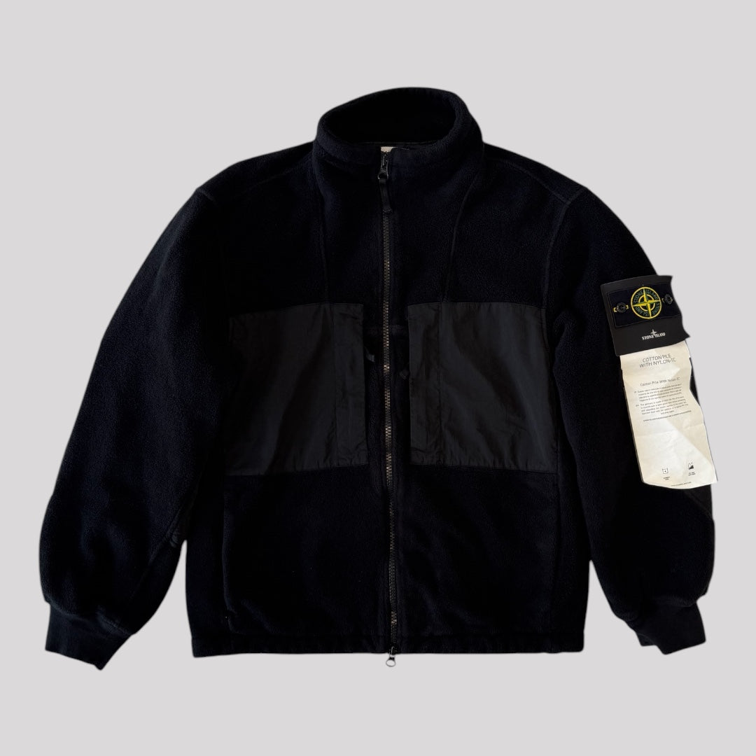 Stone Island Fleece Nylon Patch Zip Jacket