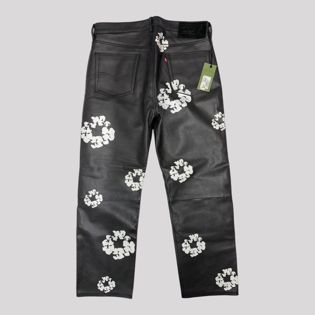 Denim Tears Levis Leather Wreath Pants