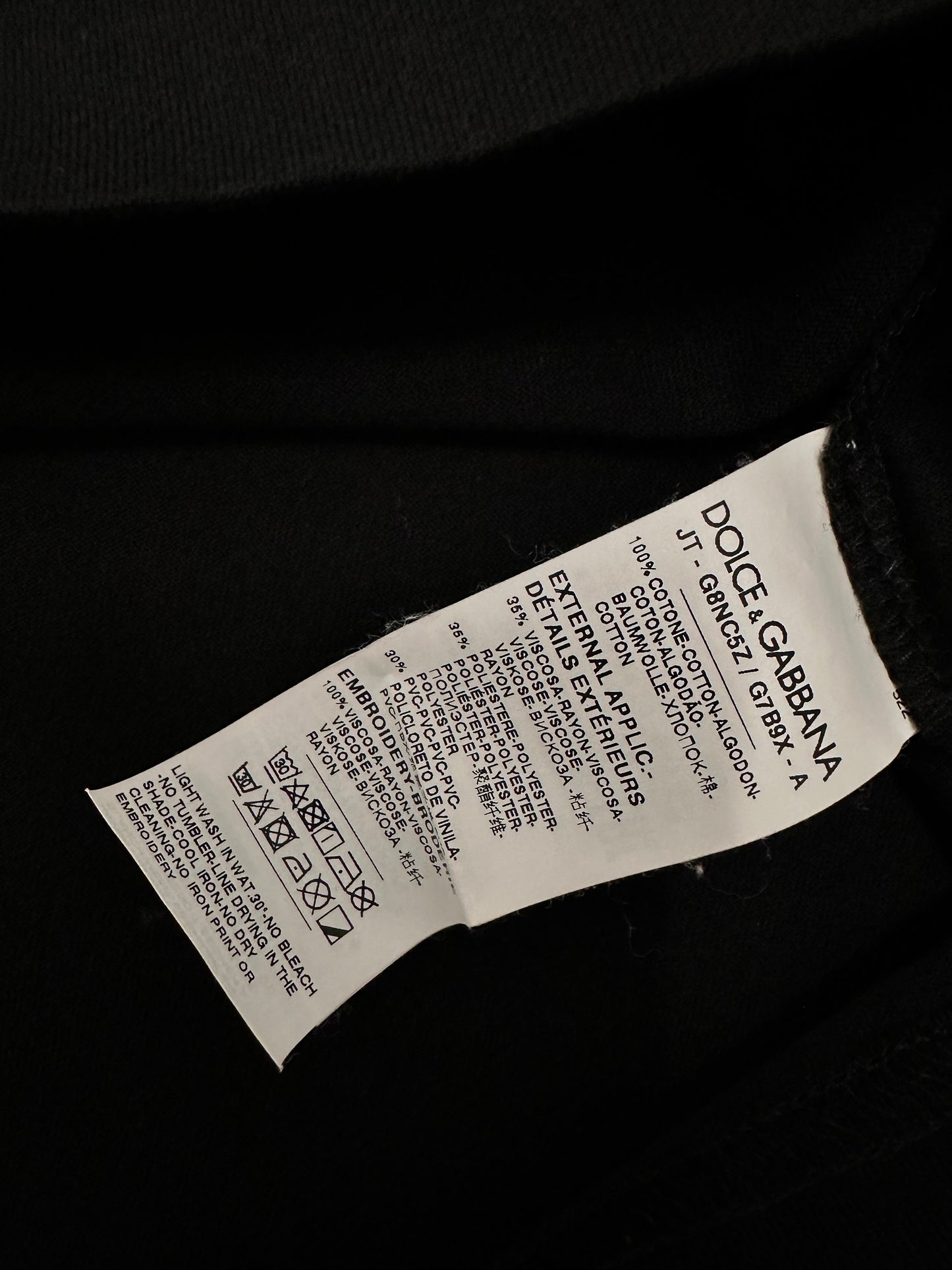 Dolce & Gabbana Black ‘DG’ T-Shirt