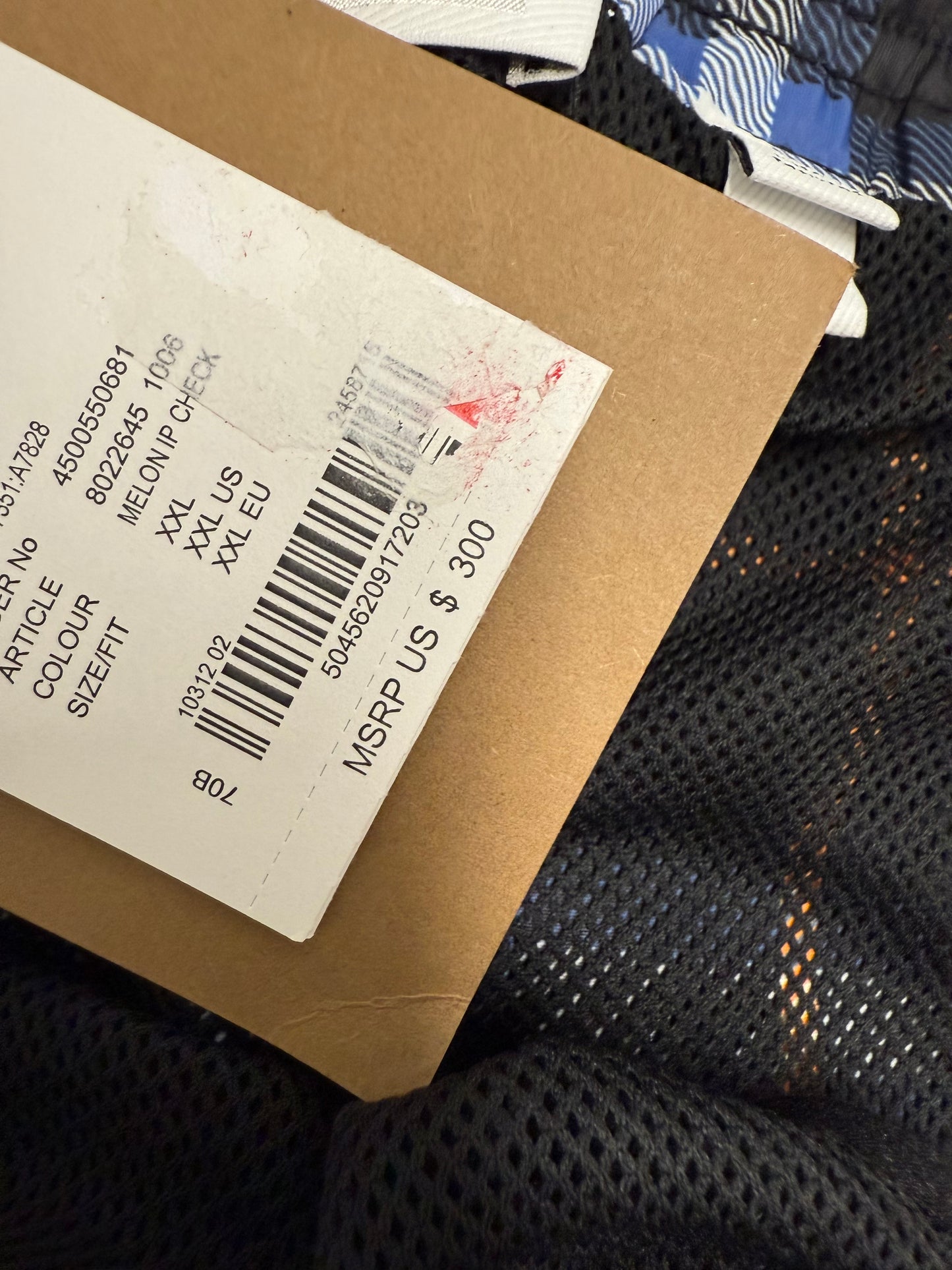 Burberry Checkered Blue Swim Shorts
