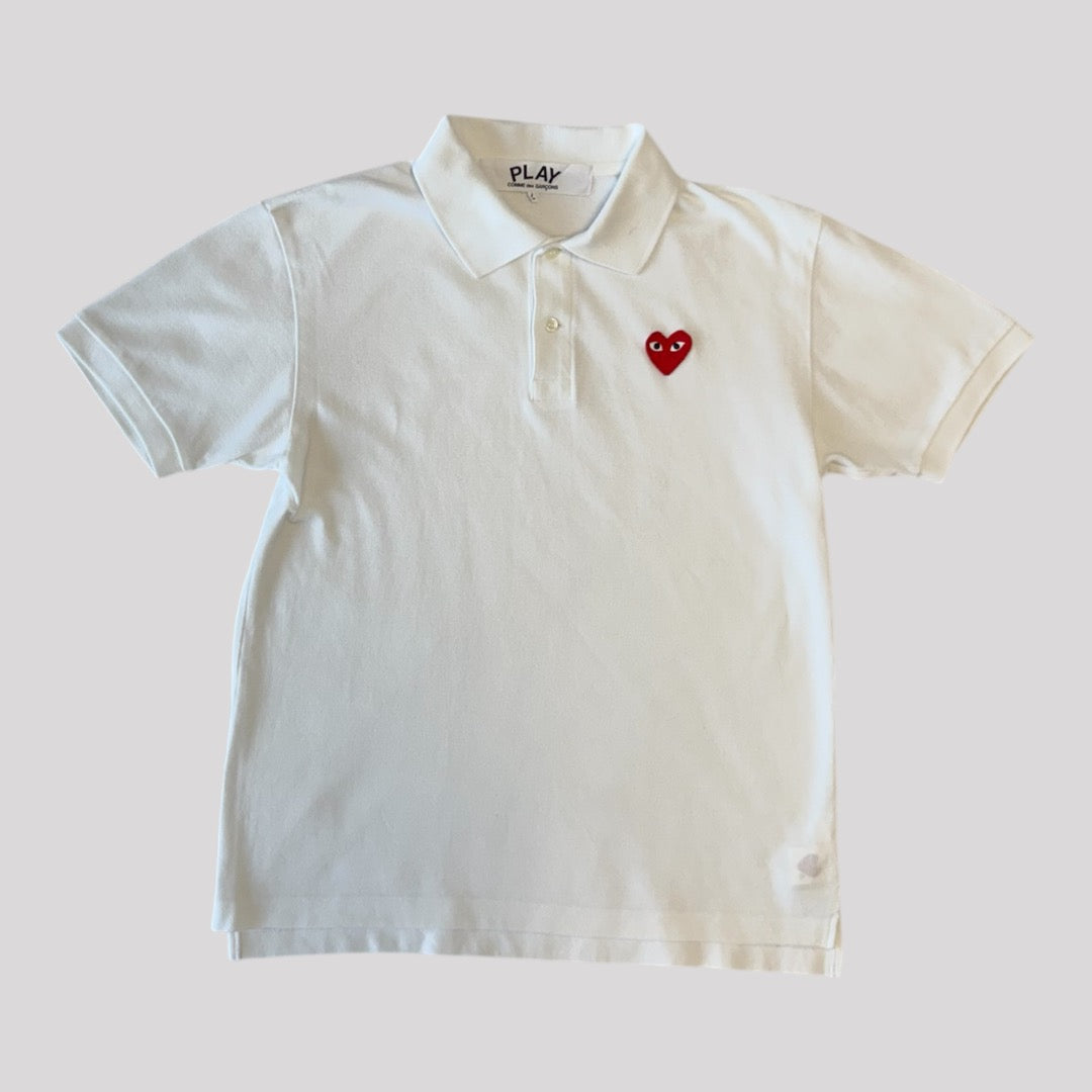 Comme des Garçons PLAY Embroidered Heart Polo Shirt