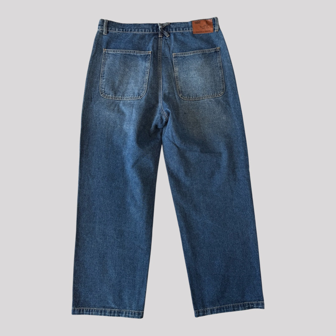 KidSuper Face Patchwork Straight Leg Jeans