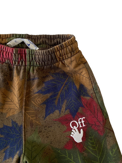 Off-White C/O Virgil Abloh Green Arrow Leaves Sweatpants