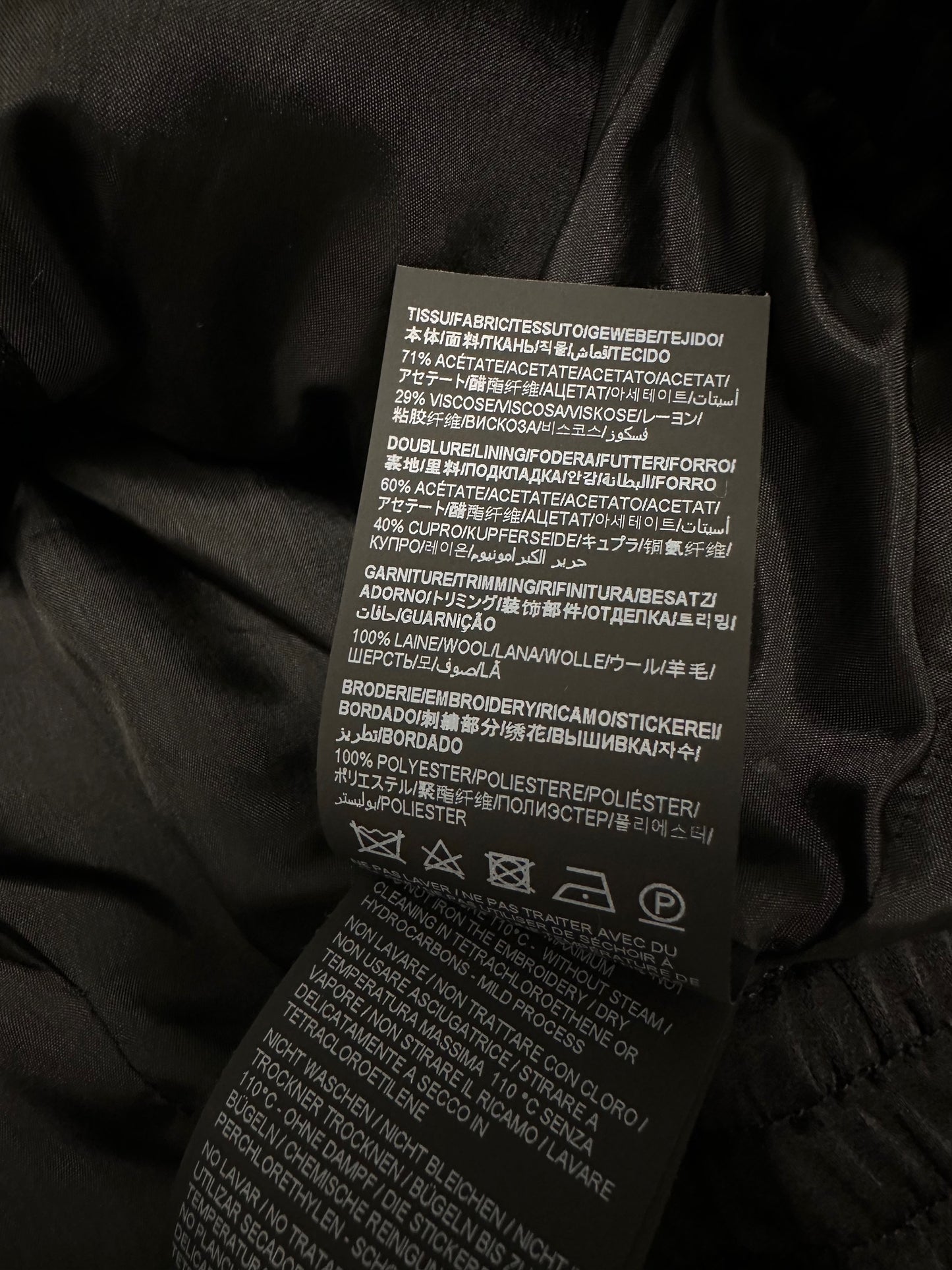 Saint Laurent Satin Crepe Teddy Jacket