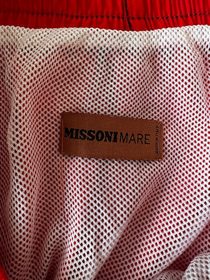 Missoni Red Logo Swim Shorts