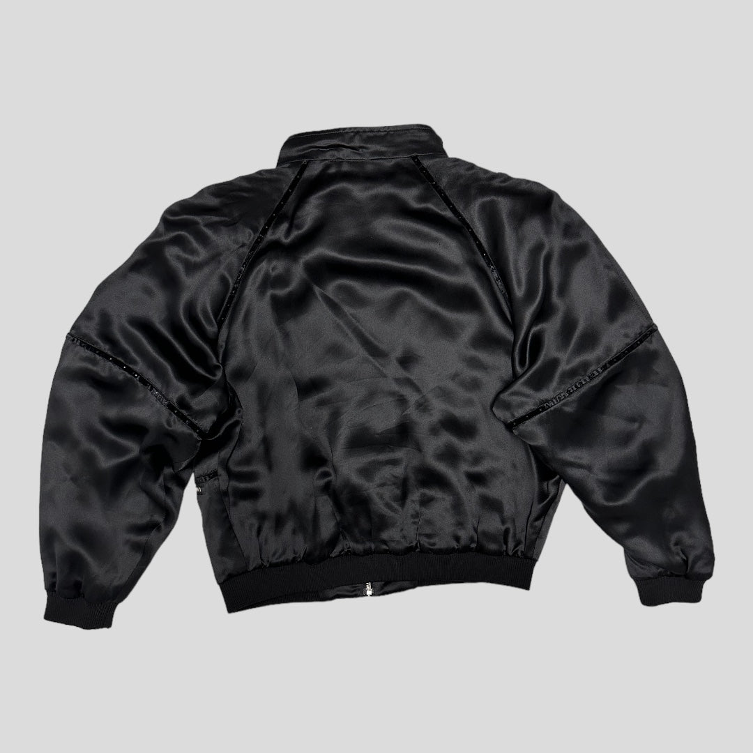 Saint Laurent Satin Teddy 80s Bomber Jacket