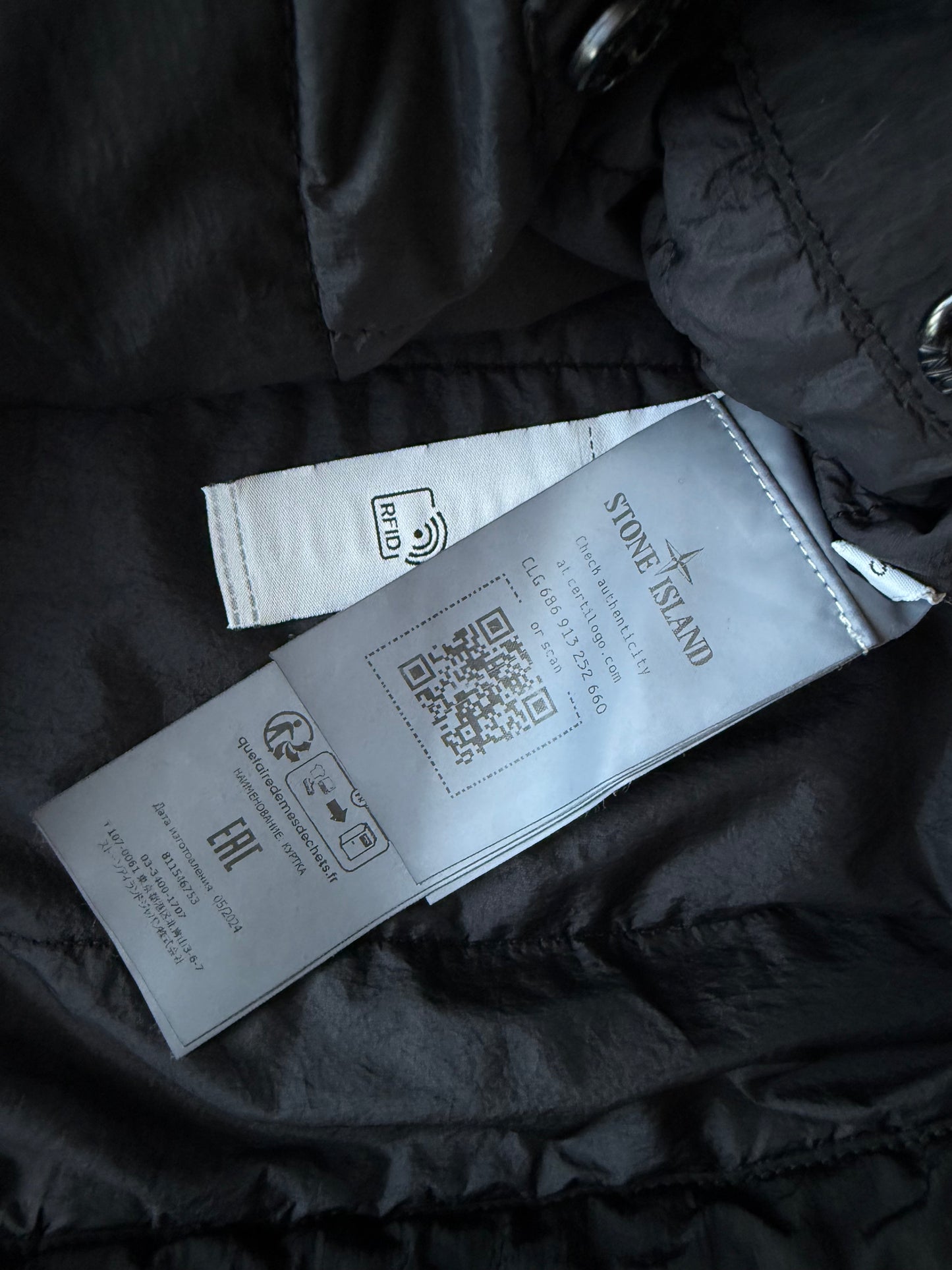 Stone Island Fleece Nylon Patch Zip Jacket