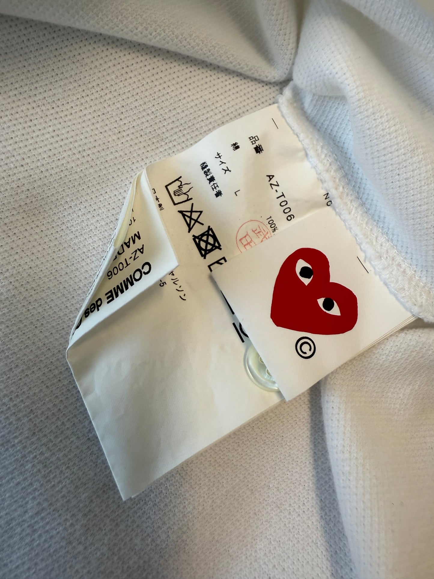 Comme des Garçons PLAY Embroidered Heart Polo Shirt