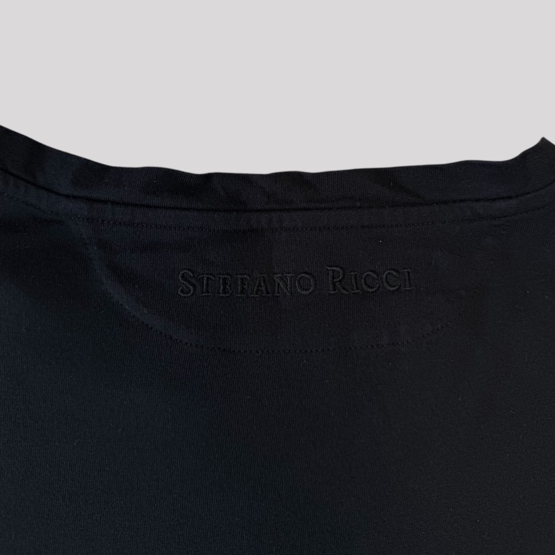 Stefano Ricci Tiger Embroidered Logo T-Shirt