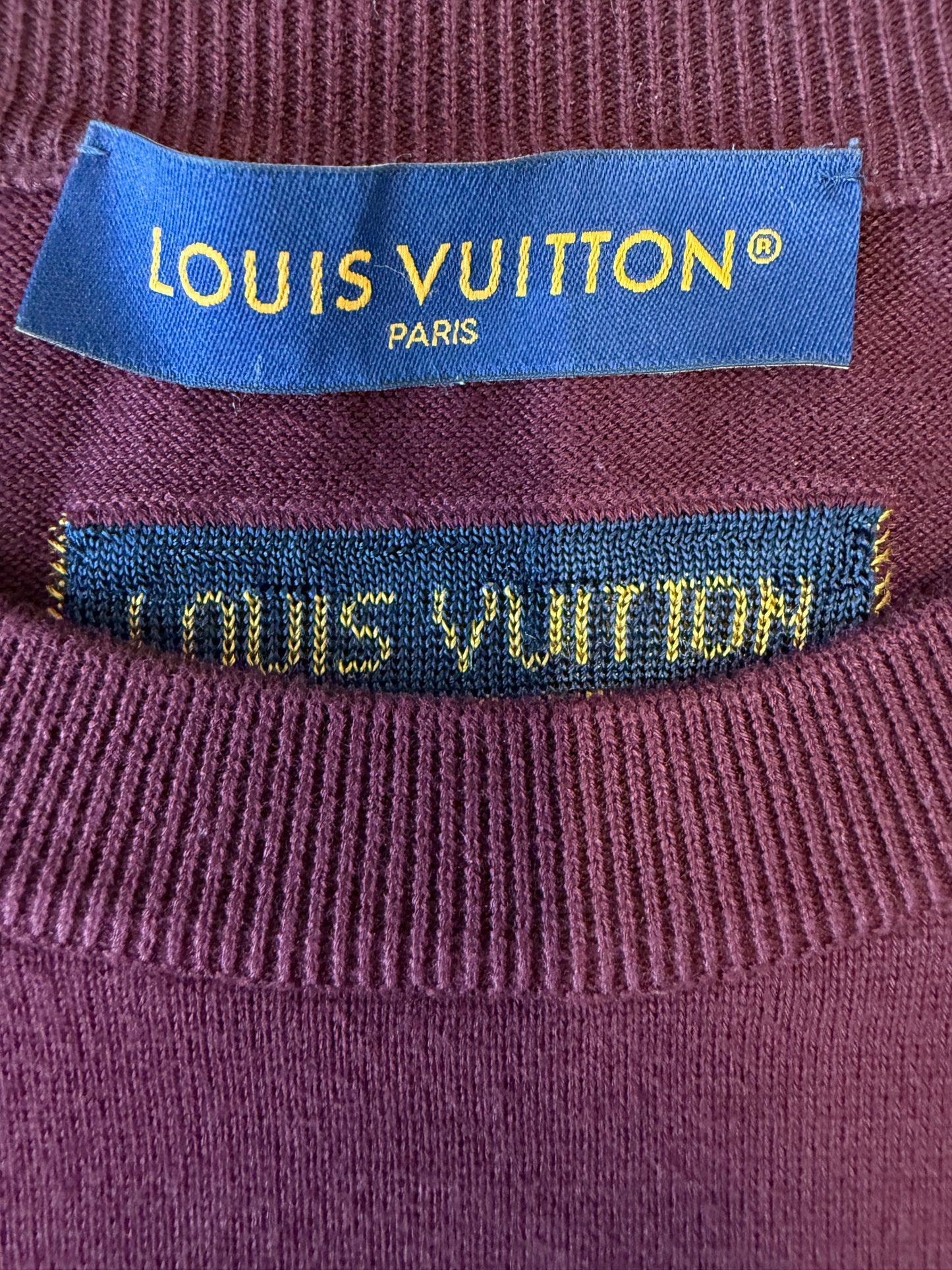 Louis Vuitton Short-Sleeved Cotton Intarsia Crewneck T-Shirt