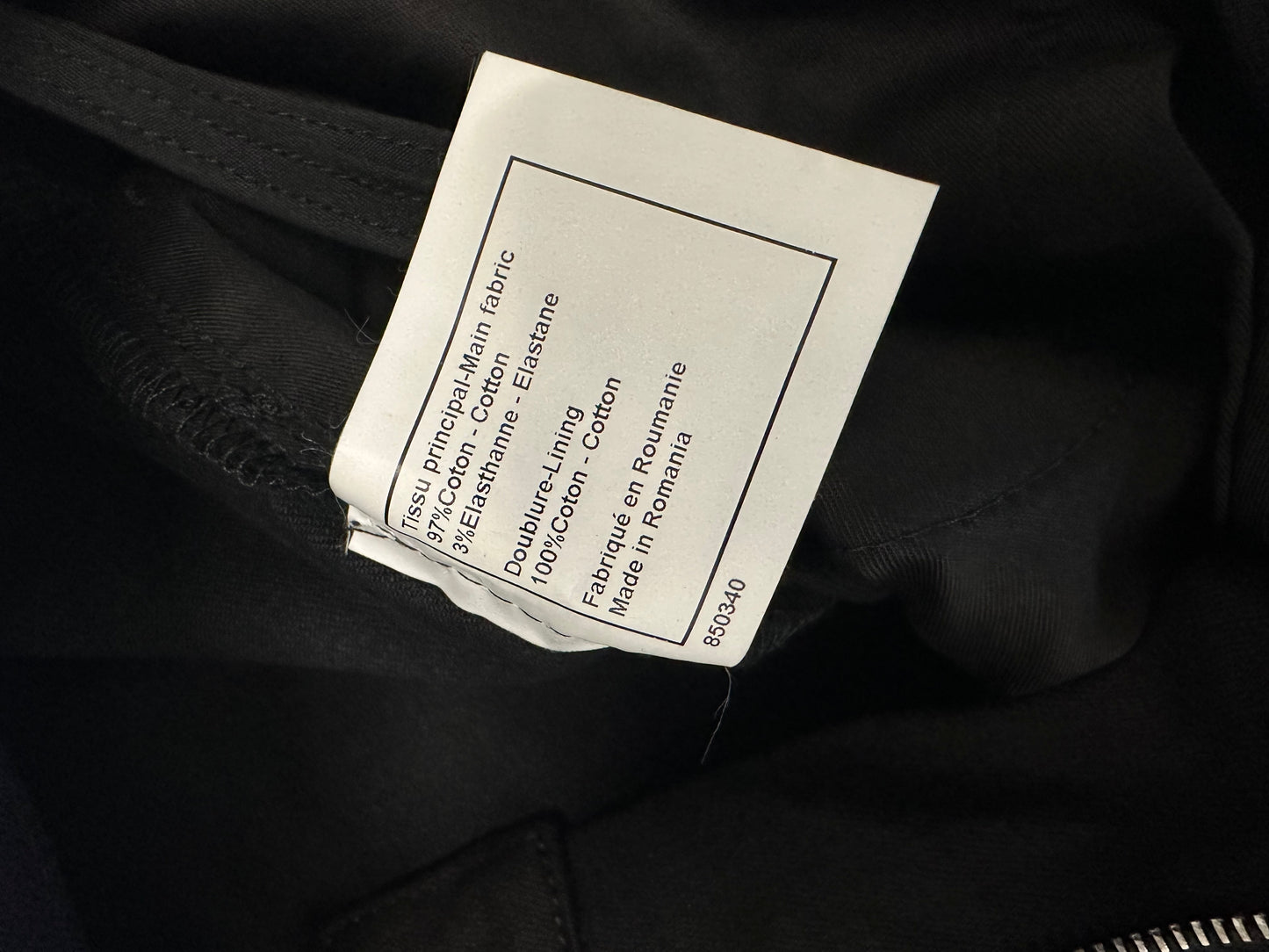 Chanel Employee CC Logo Button Straight Leg Jeans