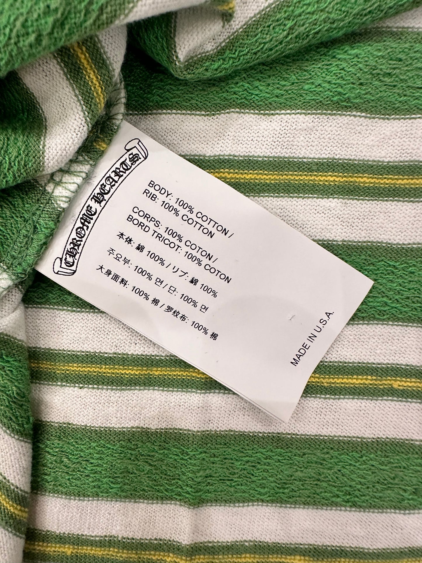 Chrome Hearts Matty Boy Limited Stripe Long Sleeve Polo
