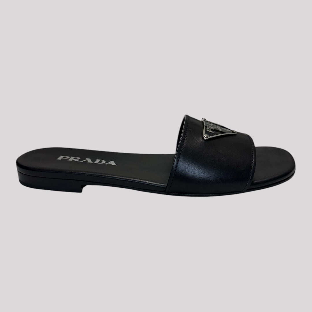 Prada Logo Plaque Slides