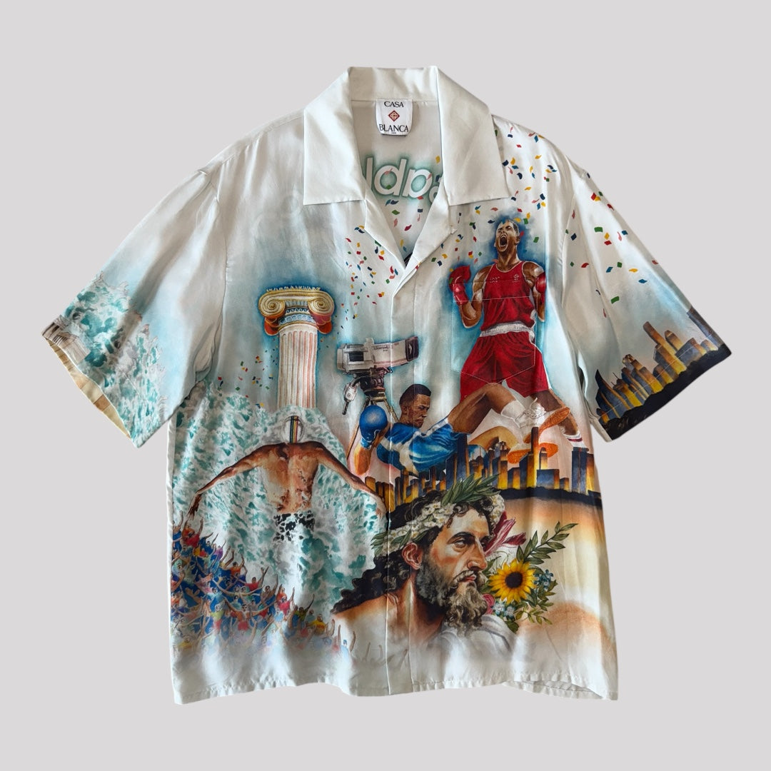 Casablanca Celebration Du Sport Silk Shirt