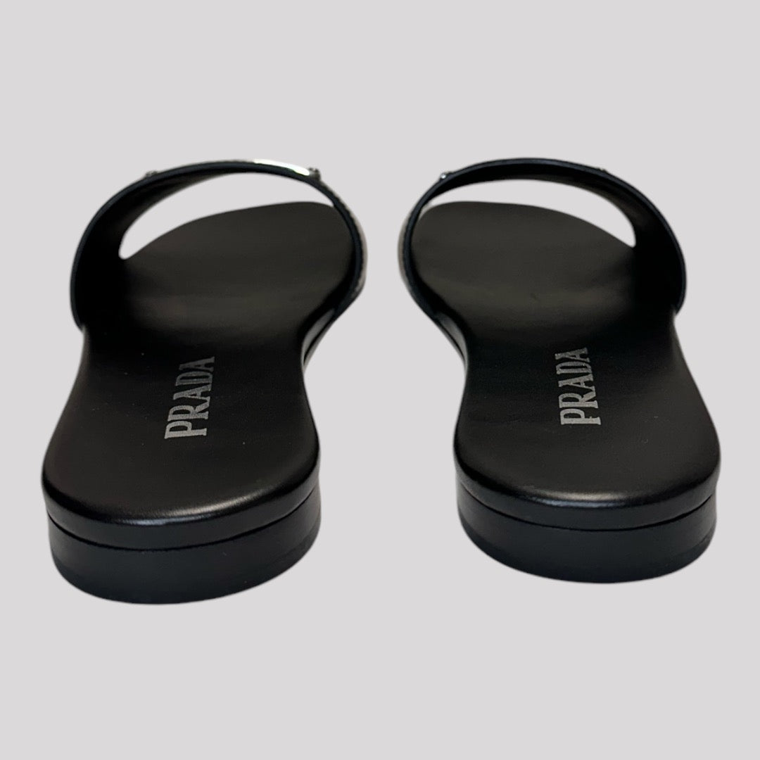Prada Logo Plaque Slides