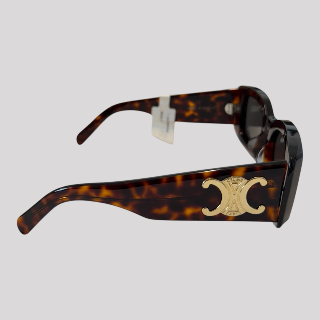 Celine Triomphe Havana Gold Sunglasses