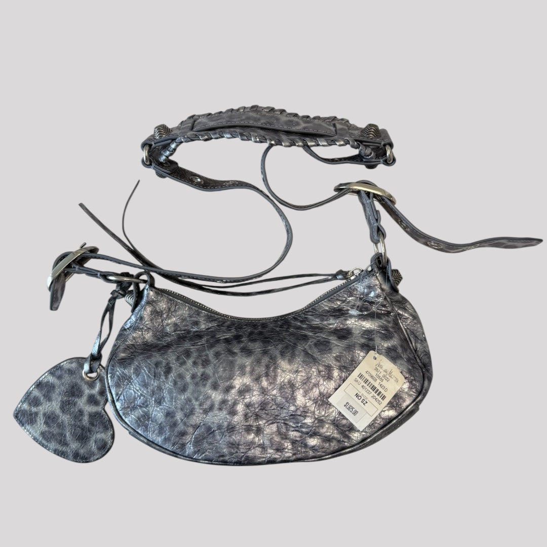 Balenciaga Le Cagole XS Shoulder Leopard Metallized Bag