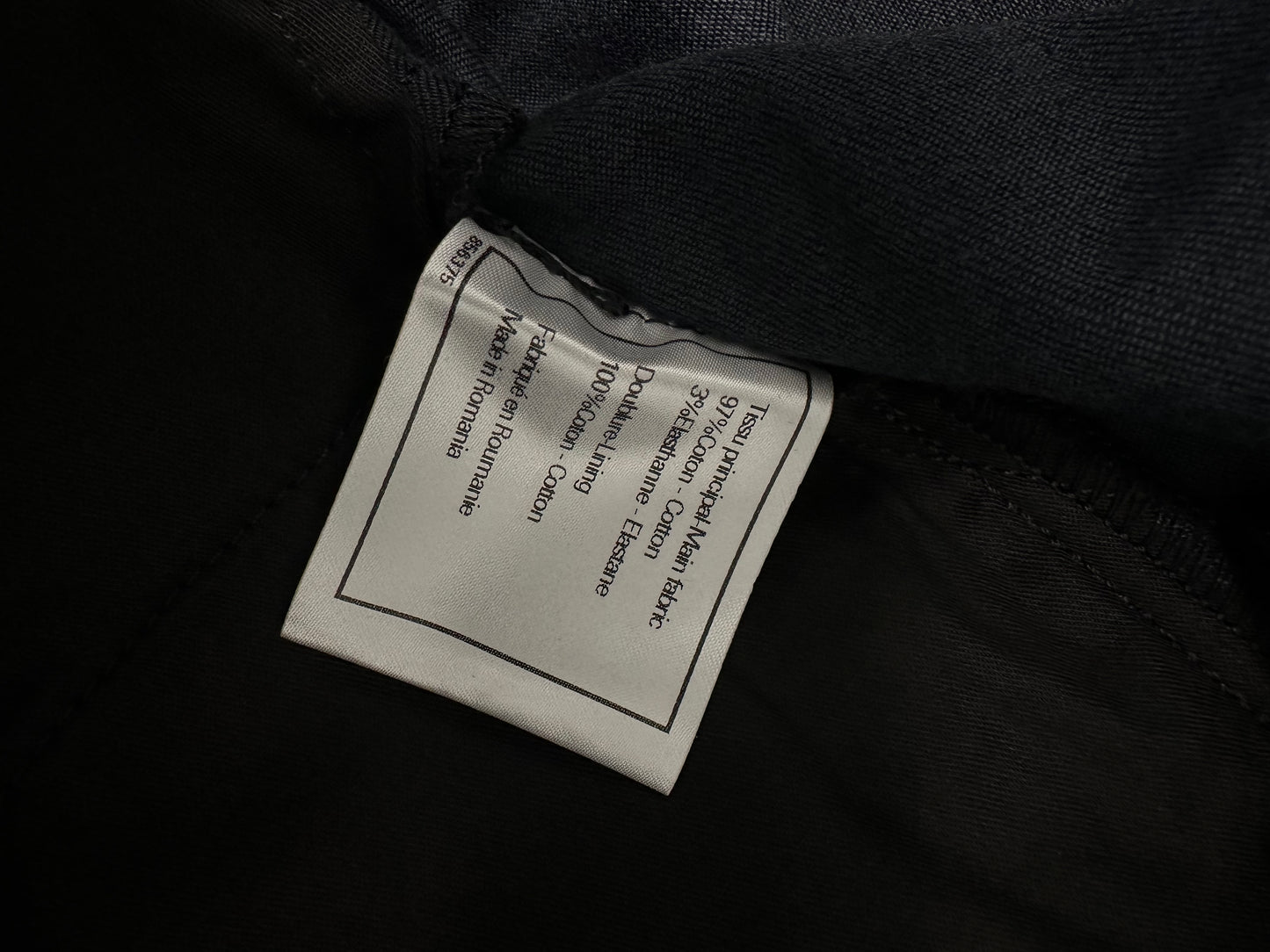 Chanel Employee Tiger CC Logo Button Straight Leg Jeans