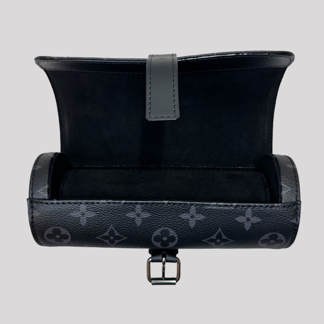 Louis Vuitton Monogram Eclipse Travel 3 Watch Case