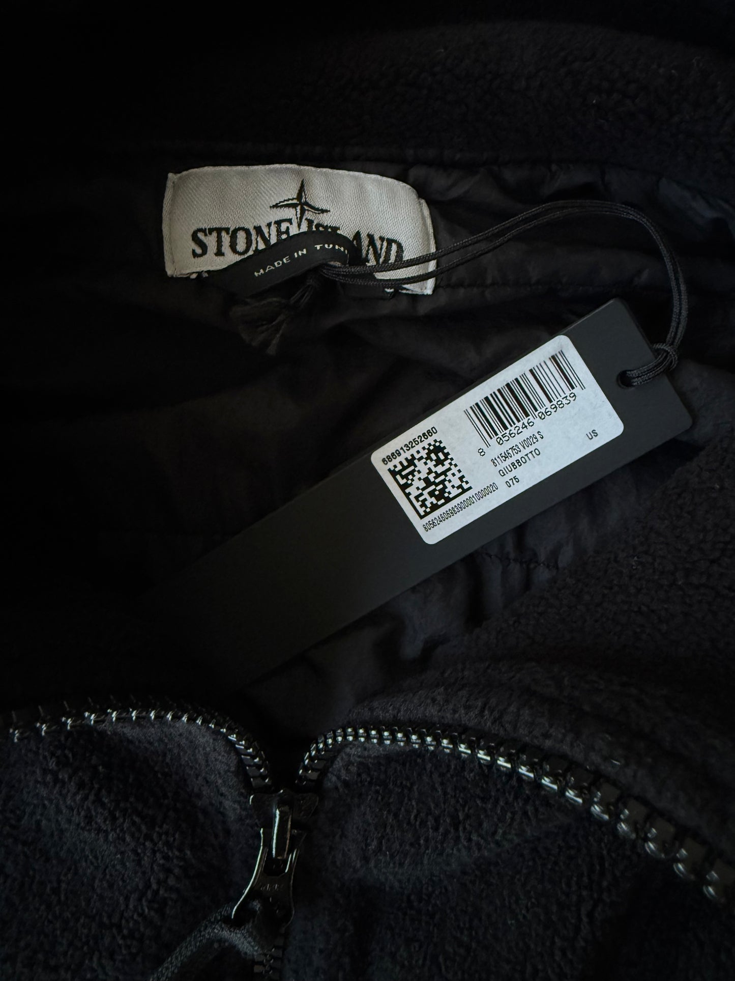 Stone Island Fleece Nylon Patch Zip Jacket