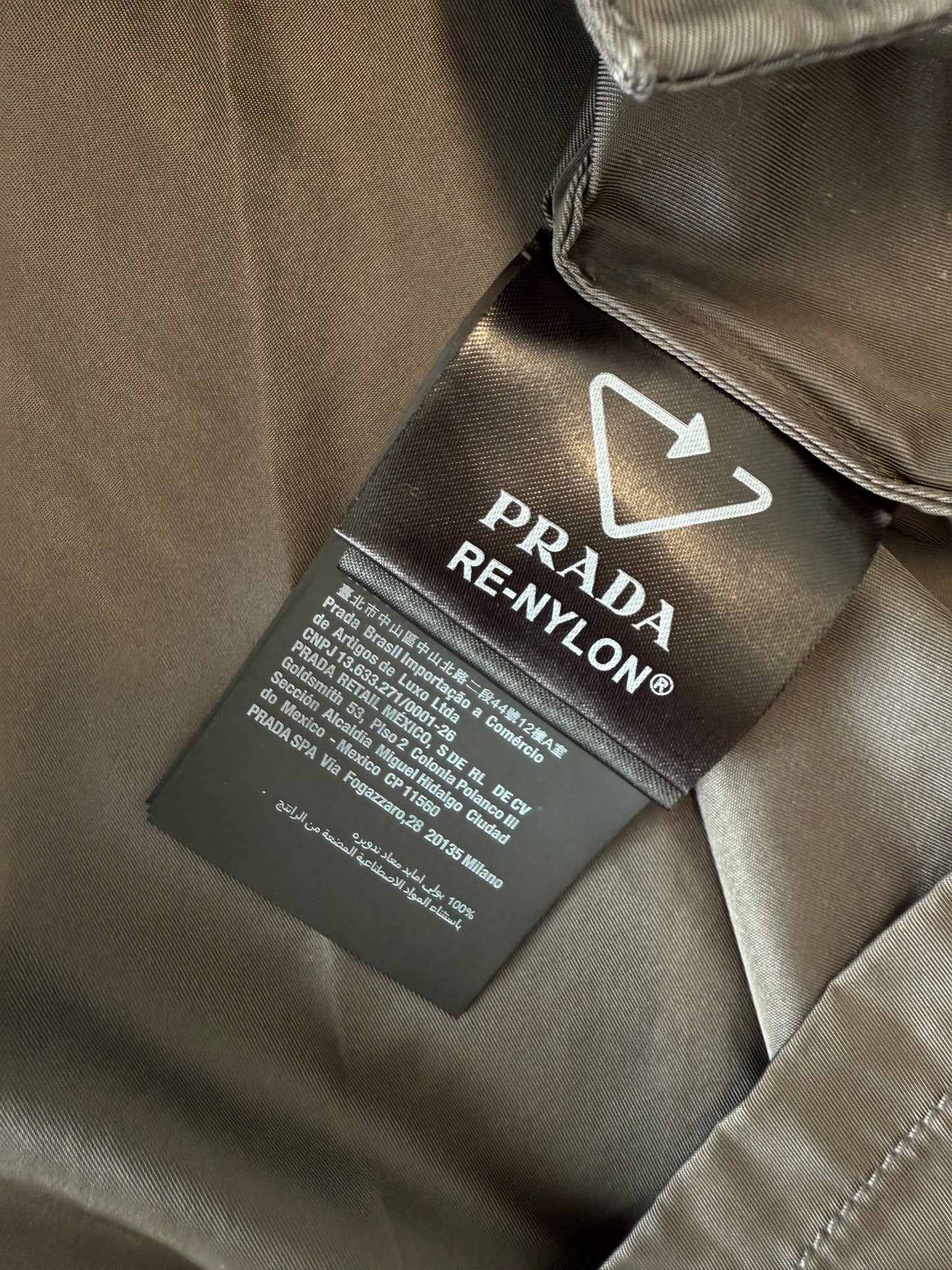 Prada Re-Nylon Triangle Logo Shirt Jacket