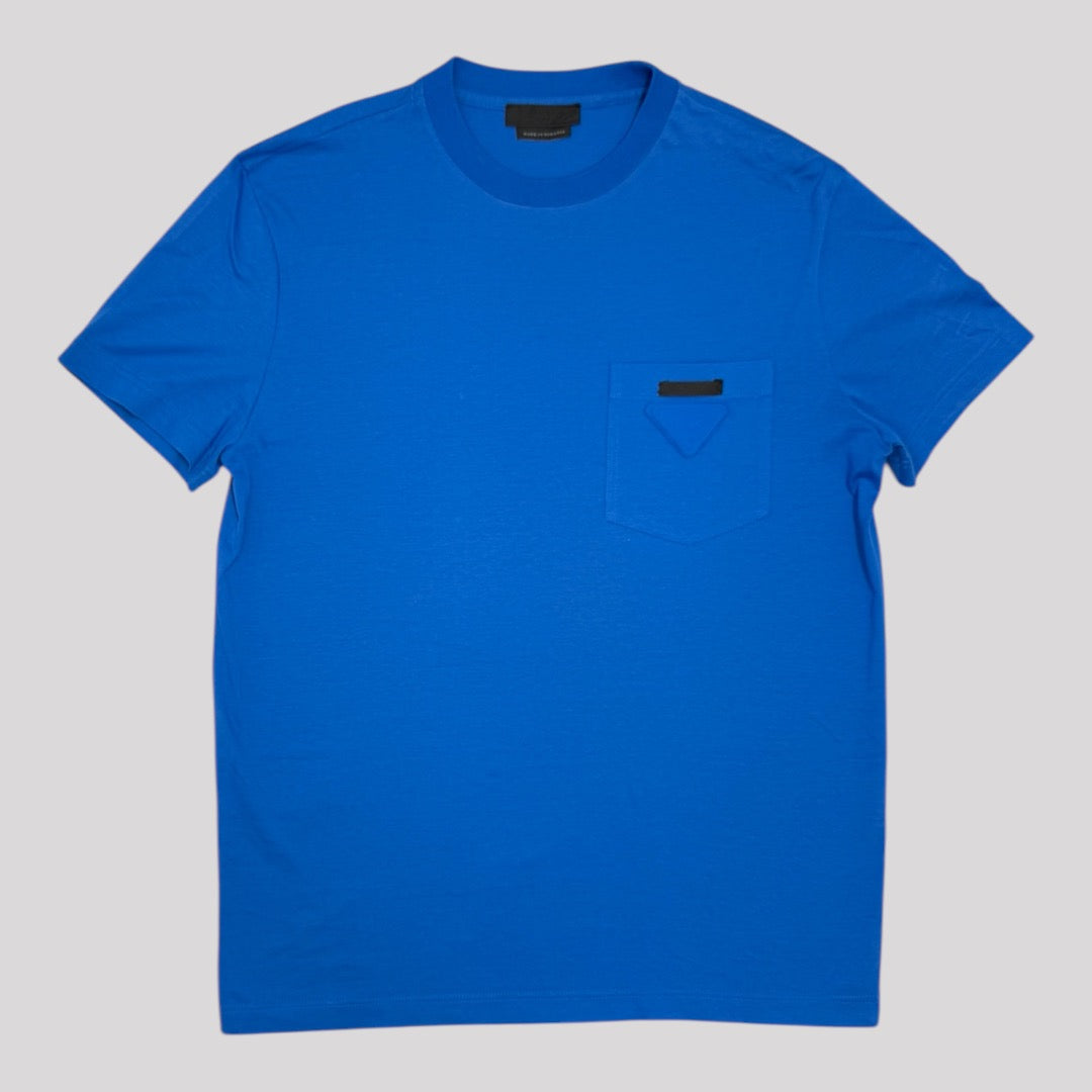 Prada Logo Patch Cotton T-Shirt