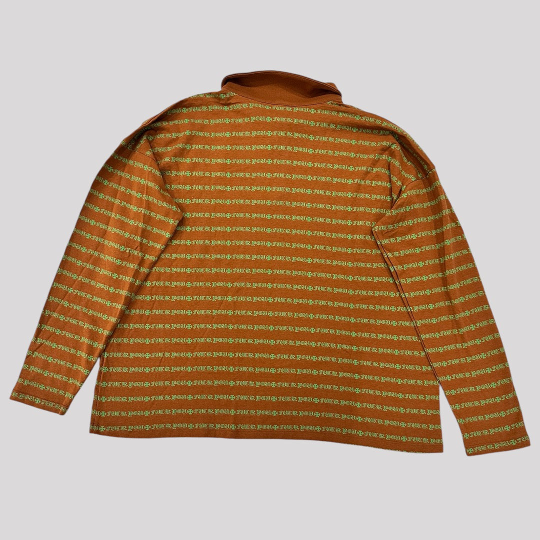 Chrome Hearts Matty Boy Limited Stripe Long Sleeve Polo