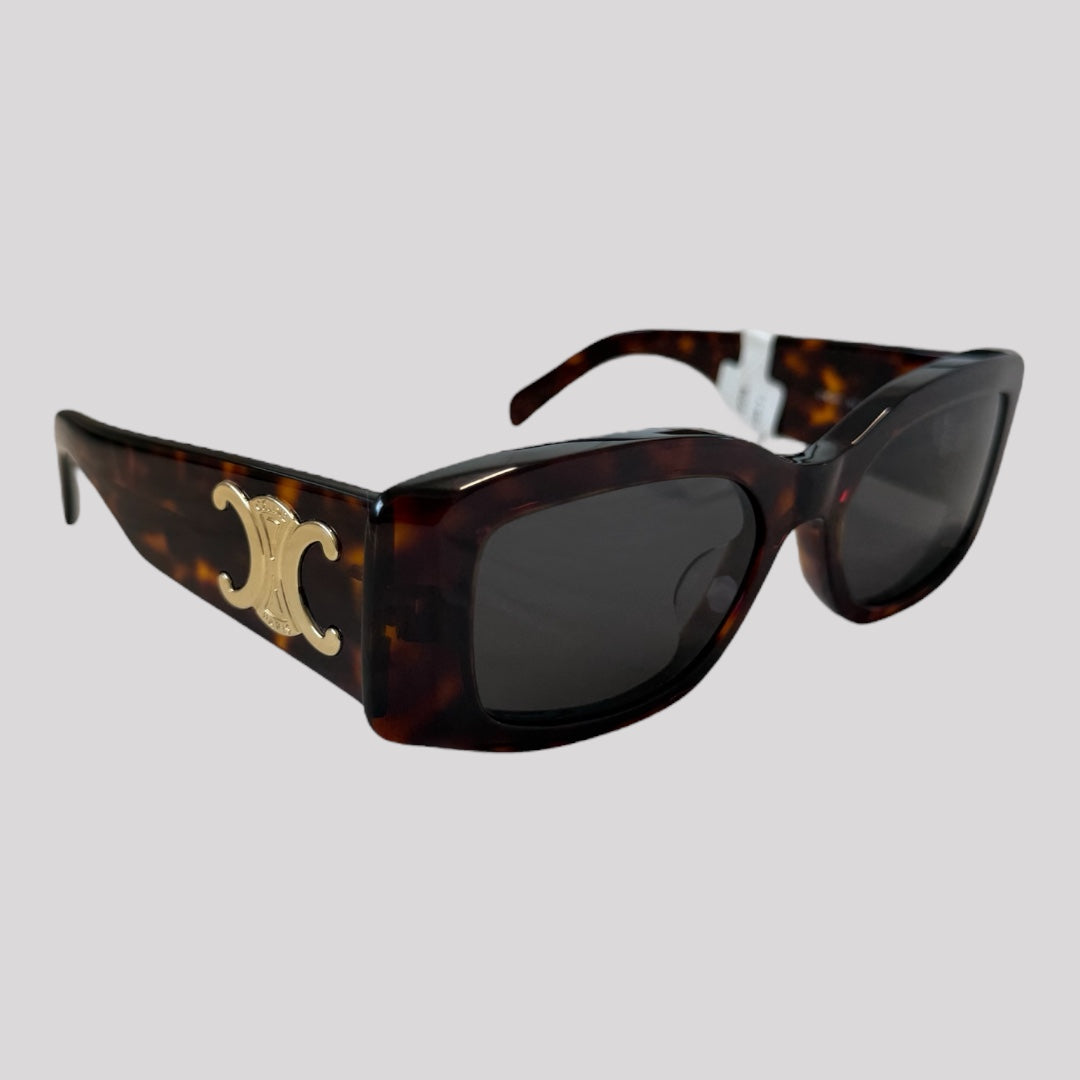 Celine Triomphe Havana Gold Sunglasses