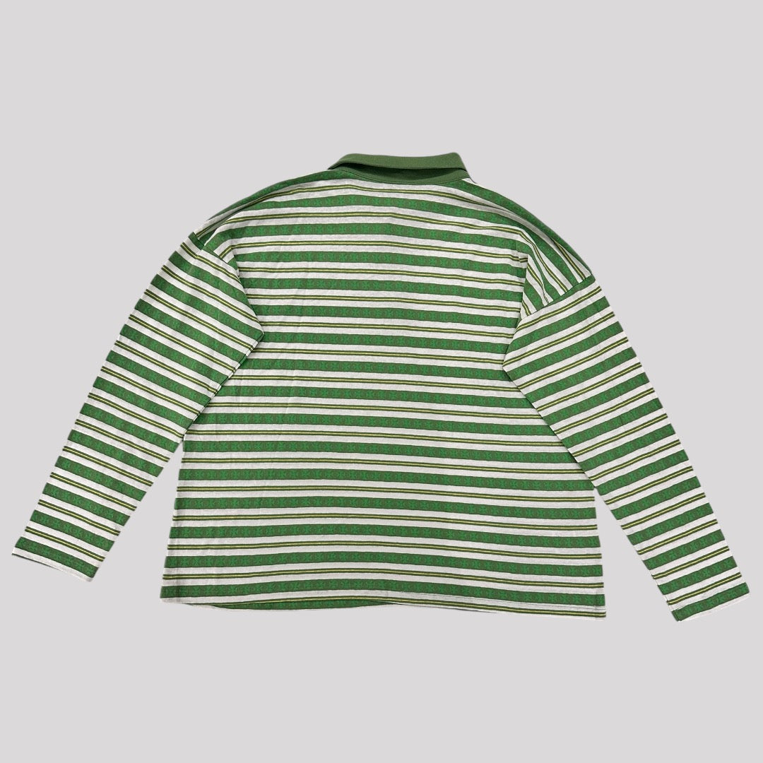Chrome Hearts Matty Boy Limited Stripe Long Sleeve Polo