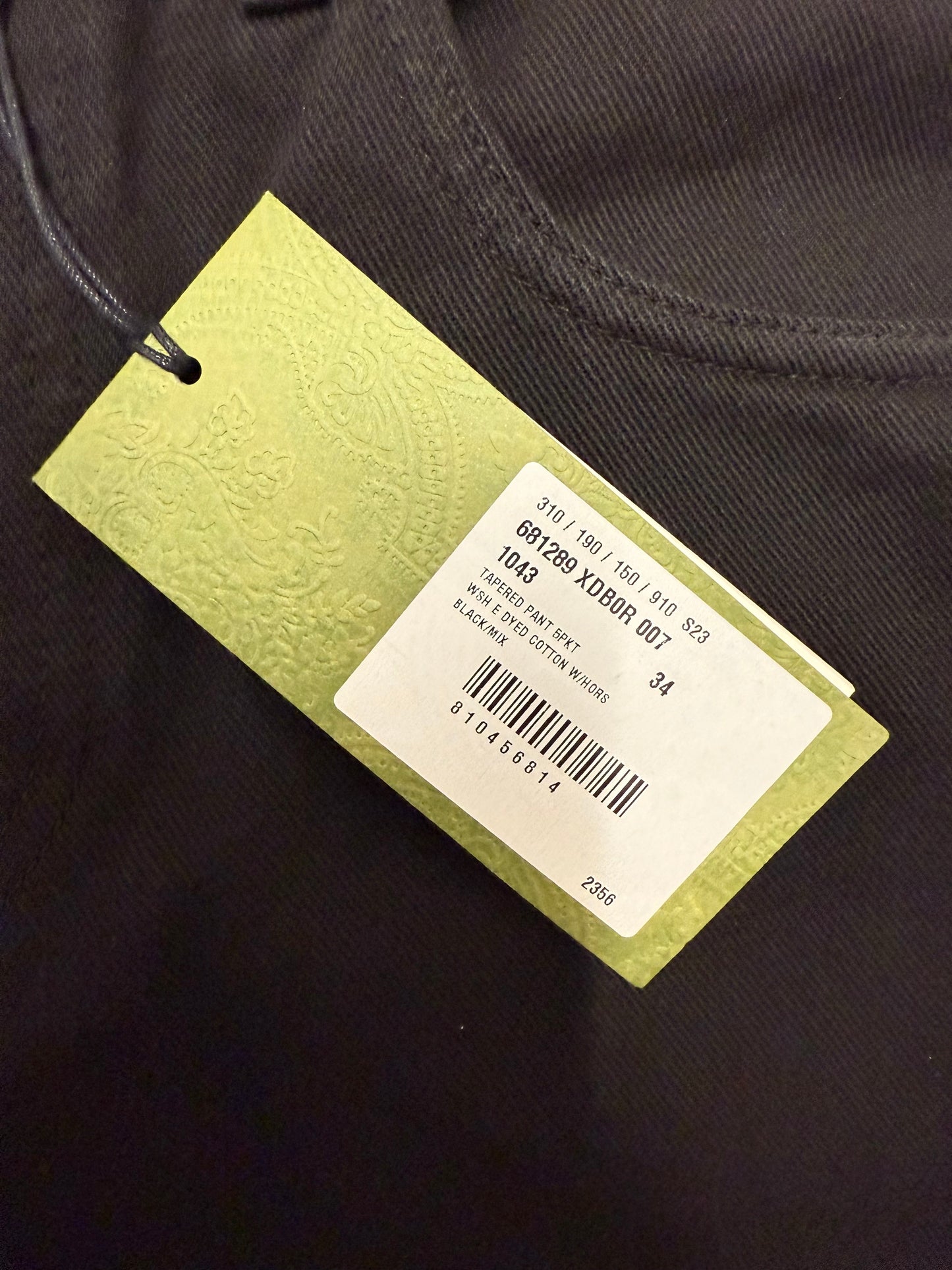 Gucci Hoursebit Detail Tapered Denim Jeans