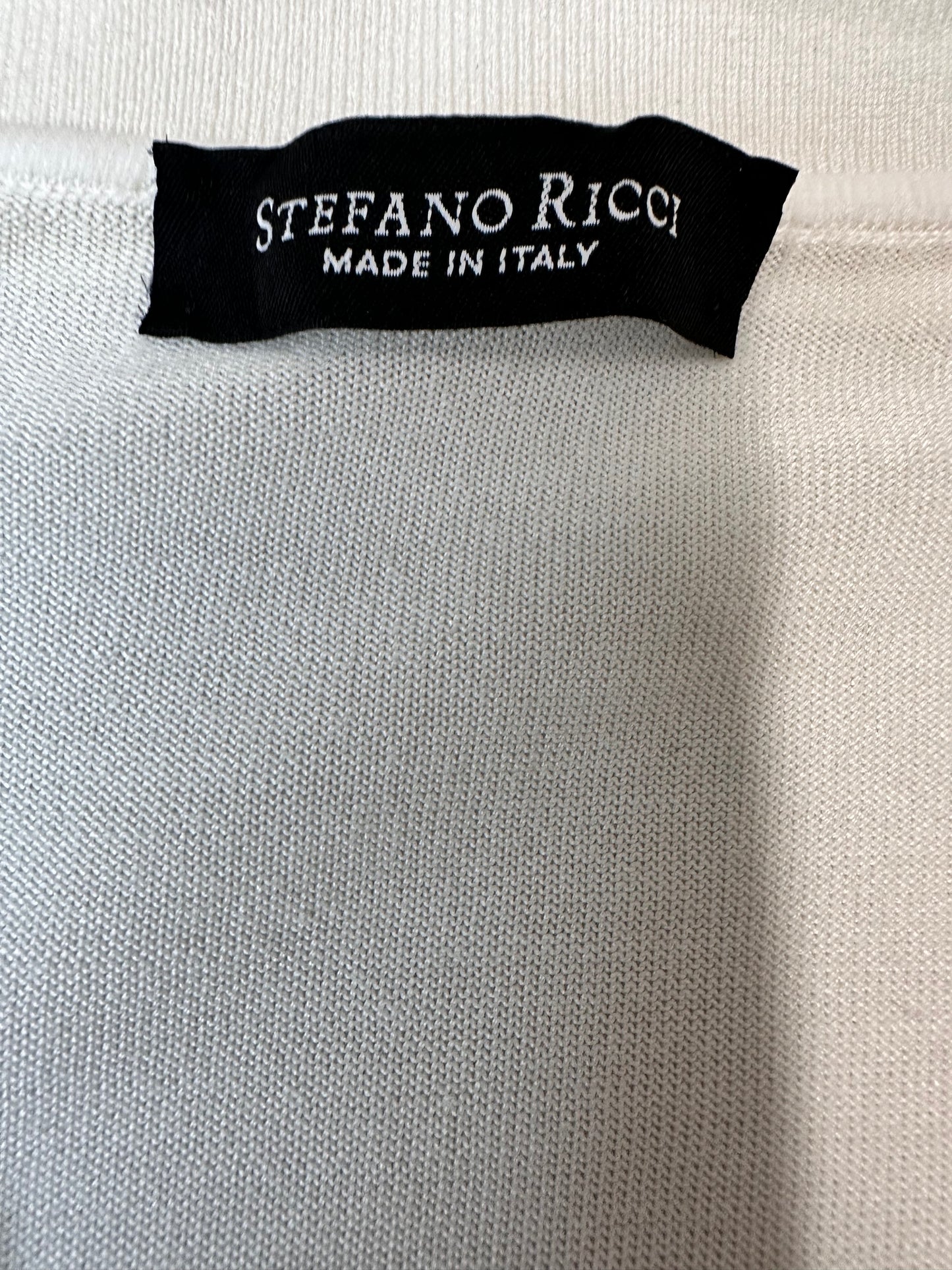 Stefano Ricci Leather Trim Logo Zip Polo