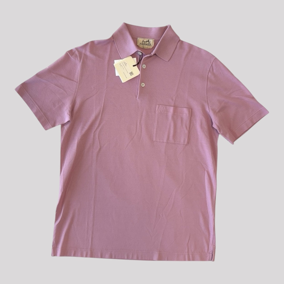 Hermès H Embroidered Buttoned Polo Shirt
