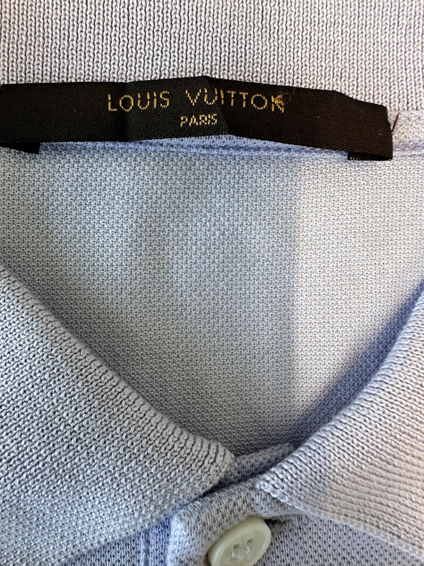 Louis Vuitton Logo Cotton Short-Sleeved Polo