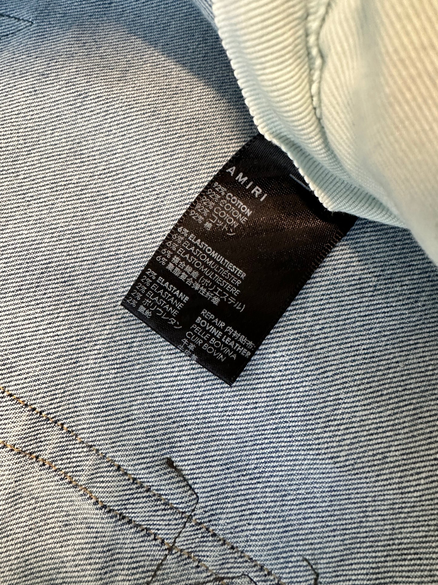 Amiri Chemist Stars Leather Jeans