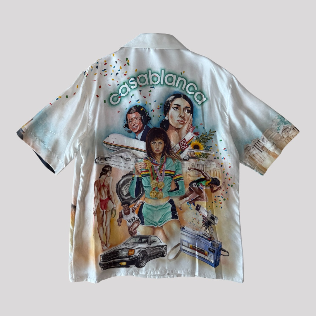 Casablanca Celebration Du Sport Silk Shirt