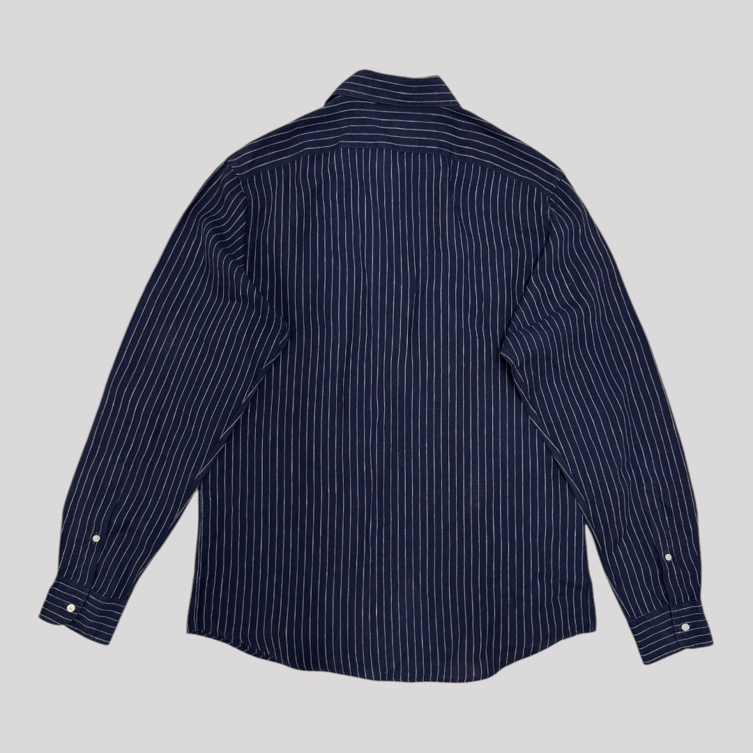 Polo Purple Label Pinstripe Linen Shirt