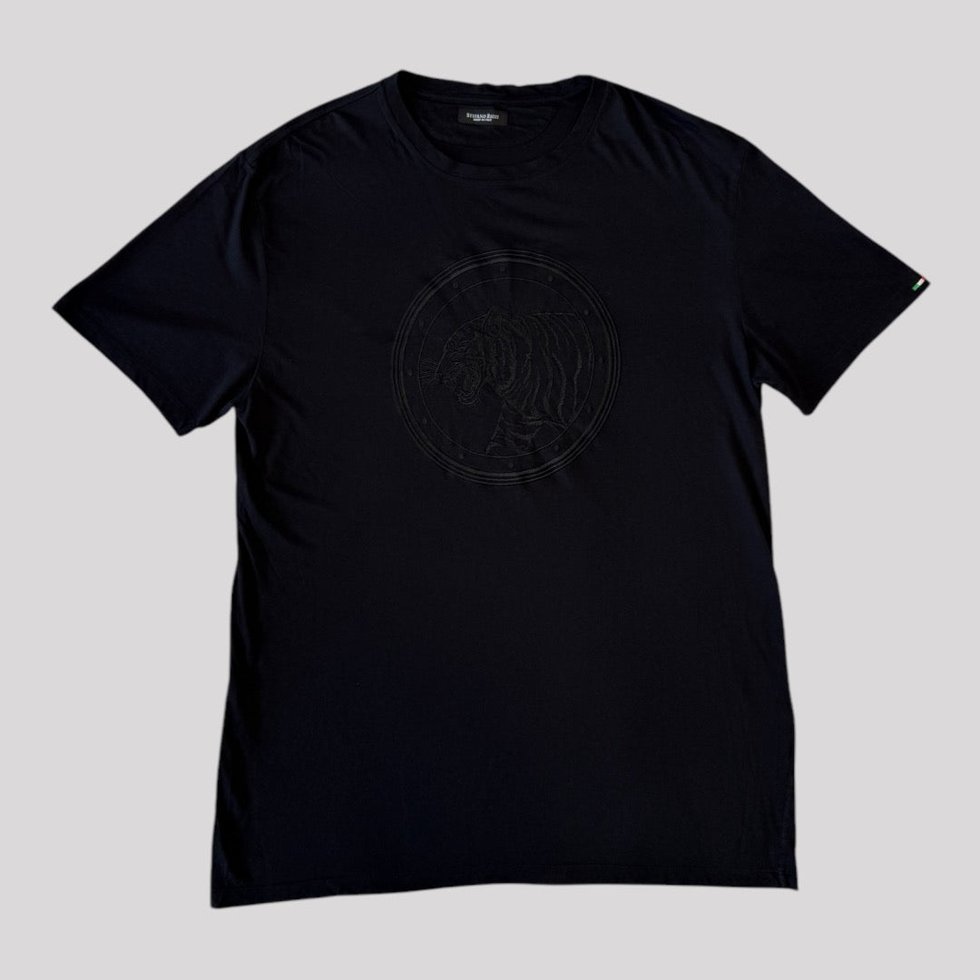 Stefano Ricci Tiger Embroidered Logo T-Shirt