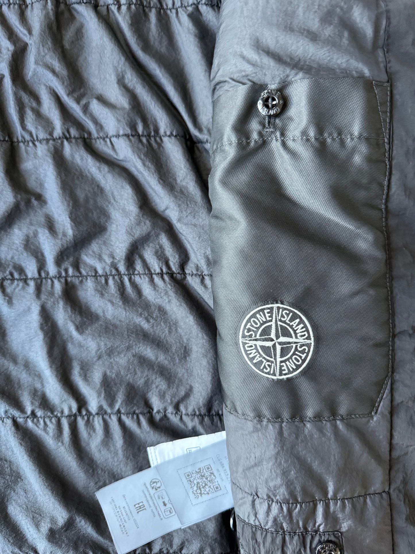 Stone Island Fleece Nylon Patch Zip Jacket