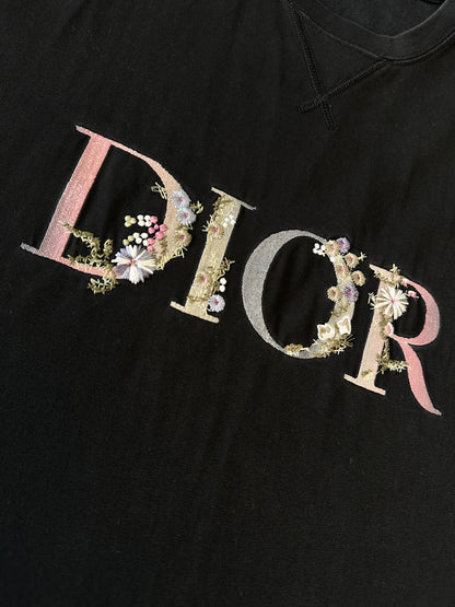 Dior Flowers Embroidered T-Shirt